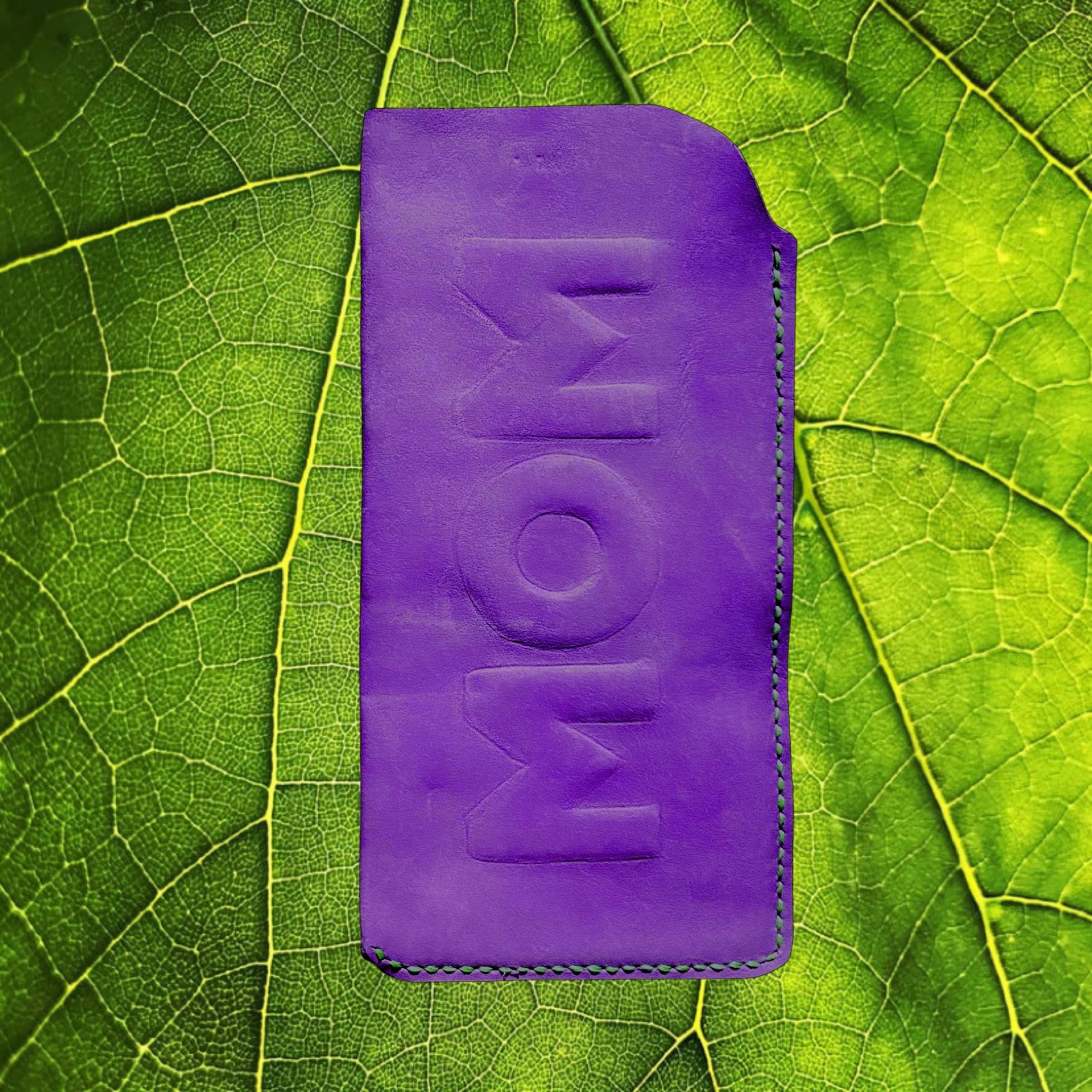  LEATHER CASE LIGHT VIOLET  “MOM”