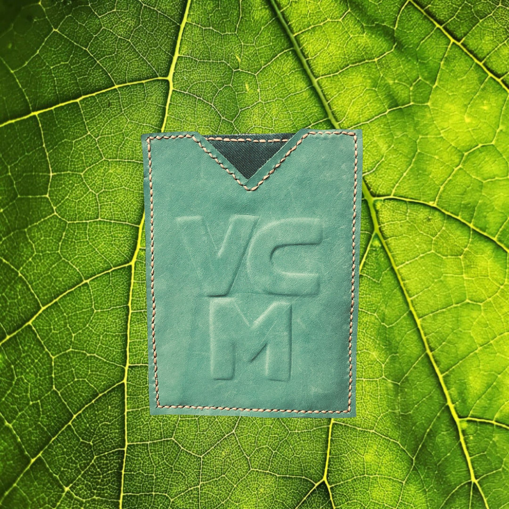 LEATHER VC COVER M TURQUOISE